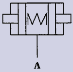 Размыкатель тормоза механизма поворота автокрана - обозначение на принципиальной гидравлической схеме