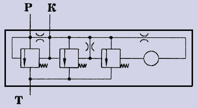 Гидроклапан-регулятор ГКР 94030 - обозначение на принципиальной гидросхеме