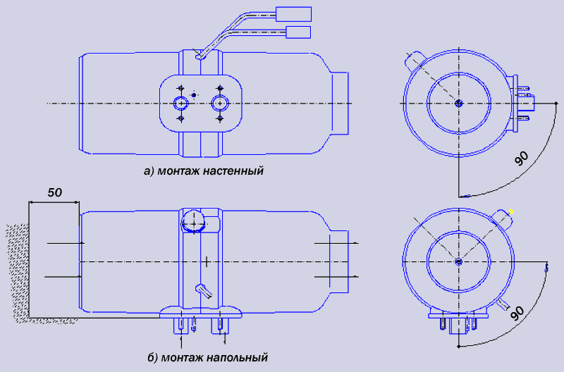 Отопитель Планар-4Д кабины крановщика - монтаж нагревателя