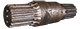 Вал шлицевой КС-3577.28.093-2 (16 х 14) механизма поворота автокрана - фото